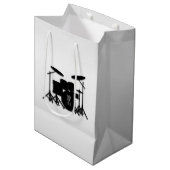 Monogram drum Silver Medium Cadeauzakje (Voorkant Gekanteld)