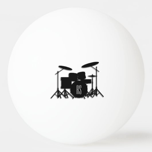 Monogram drum Silver Pingpongbal (Voorkant)