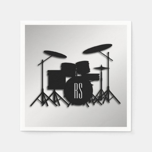 Monogram drum Silver Servet (Voorkant)