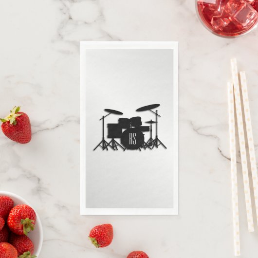 Monogram drum Silver Servet (Insitu)