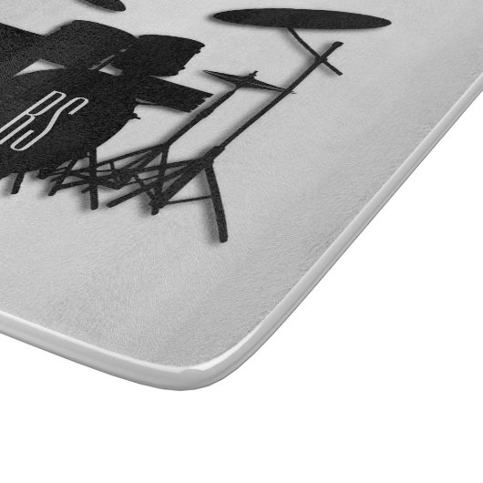 Monogram drum Silver Snijplank (Hoek)