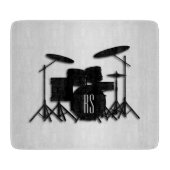 Monogram drum Silver Snijplank (Voorkant)