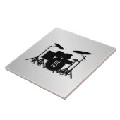 Monogram drum Silver Tegeltje (Zijkant)