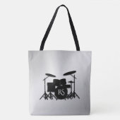 Monogram drum Silver Tote Bag (Voorkant)