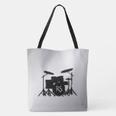 Monogram drum Silver Tote Bag (Achterkant)