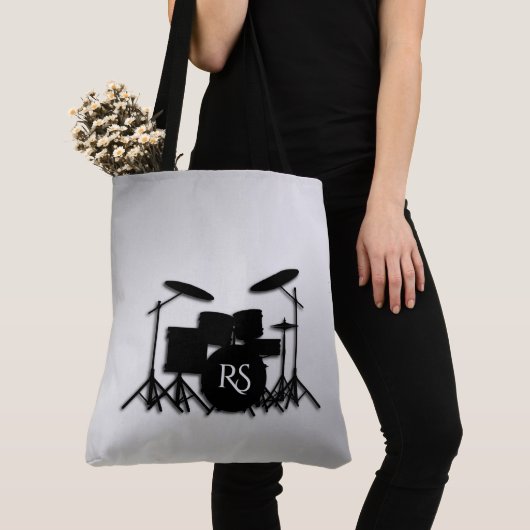 Monogram drum Silver Tote Bag (Dichtbij)