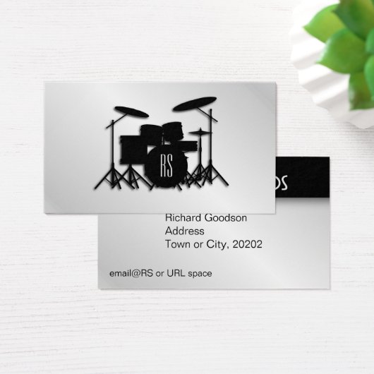 Monogram drum Silver Visitekaartje (Bureau)