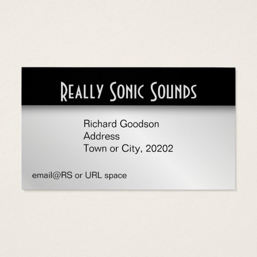 Monogram drum Silver Visitekaartje (Achterkant)