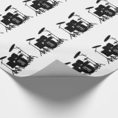 Monogram drumset cadeaupapier (Hoek)