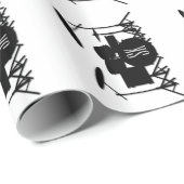 Monogram drumset cadeaupapier (Rol Hoek)