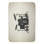 Monogram drumset Gold Badmat (Voorkant Verticaal)