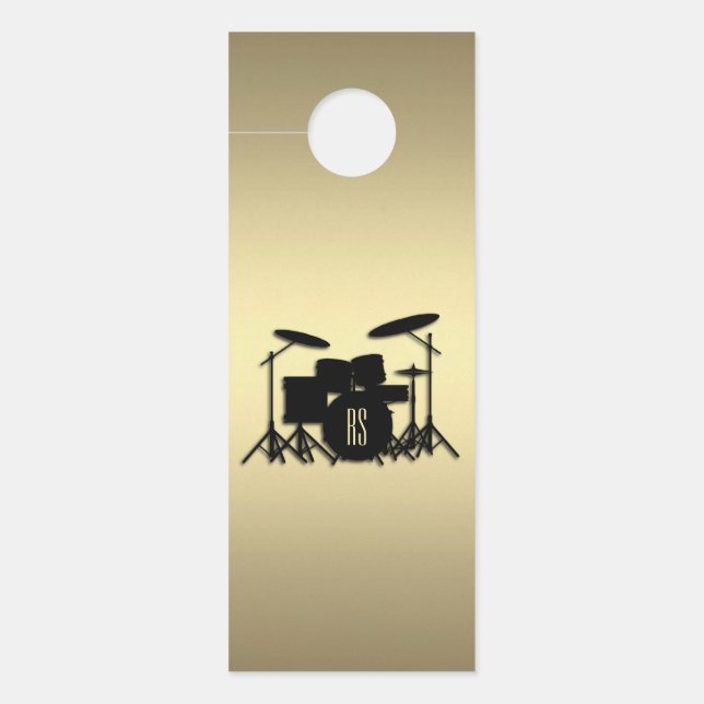 Monogram drumset Gold Deurhanger (Voorkant)