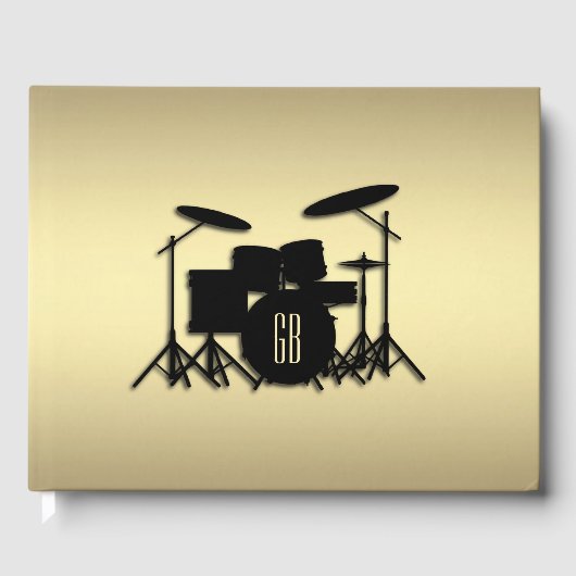 Monogram drumset Gold Gastenboek (Voorkant)