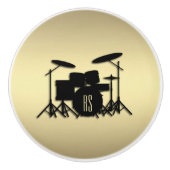 Monogram drumset Gold Keramische Knop (Voorkant)