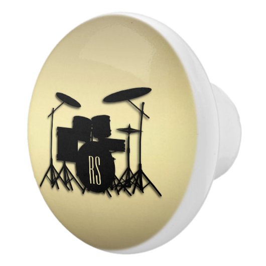 Monogram drumset Gold Keramische Knop (Rechts)