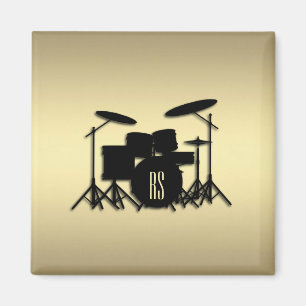 Monogram drumset Gold Magneet