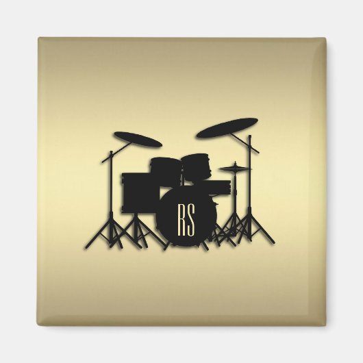 Monogram drumset Gold Magneet (Voorkant)