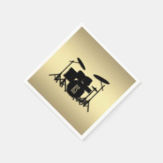 Monogram drumset Gold Servet (Hoek)