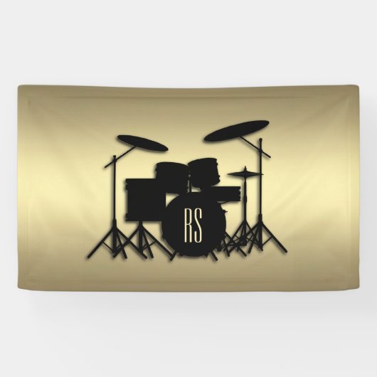 Monogram drumset Gold Spandoek (Horizontaal)
