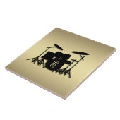 Monogram drumset Gold Tegeltje (Zijkant)