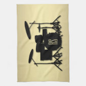 Monogram drumset Gold Theedoek (Verticaal)