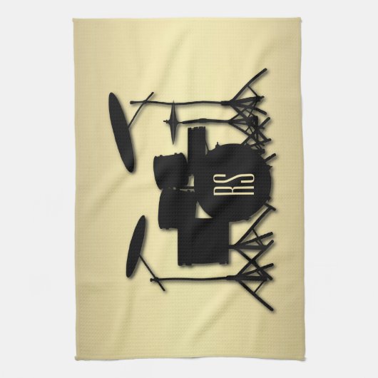 Monogram drumset Gold Theedoek (Verticaal)