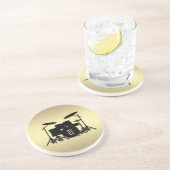 Monogram drumset Gold Zandsteen Onderzetter (Zijkant)