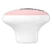 Monogram drumset muziekontwerp keramische knop (Zijkant)