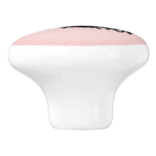 Monogram drumset muziekontwerp keramische knop (Zijkant)