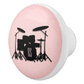 Monogram drumset muziekontwerp keramische knop (Rechts)