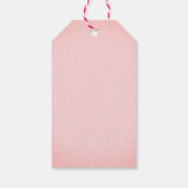 Monogram drumset muziekontwerp roze cadeaulabel (Achterkant)