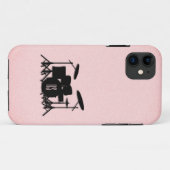 Monogram drumset muziekontwerp roze Case-Mate iPhone case (Achterkant (horizontaal))