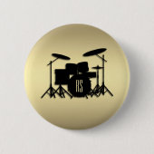 Monogram drumstel Gold-Button Ronde Button 5,7 Cm (Voorkant)