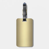 Monogram Drumstel Goud Bagagelabel (Achterkant verticaal)