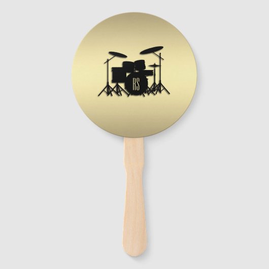 Monogram Drumstel Goud Handwaaier (Achterkant)