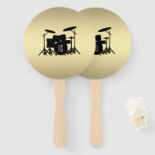 Monogram Drumstel Goud Handwaaier (Voorkant en achterkant)