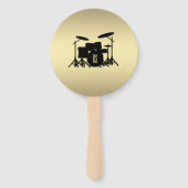 Monogram Drumstel Goud Handwaaier (Voorkant)