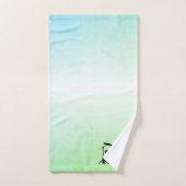 Monogram drumstel groen bad handdoek (Handdoek)