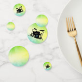 Monogram drumstel groen confetti (Groep)