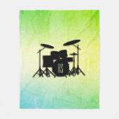 Monogram drumstel groen fleece deken (Voorkant)