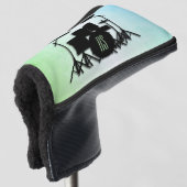 Monogram drumstel groen golfheadcover (3/4 voorkant)