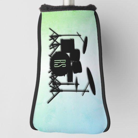 Monogram drumstel groen golfheadcover (Draai 90)