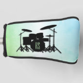 Monogram drumstel groen golfheadcover (Voorkant)
