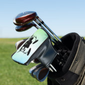 Monogram drumstel groen golfheadcover (Insitu)