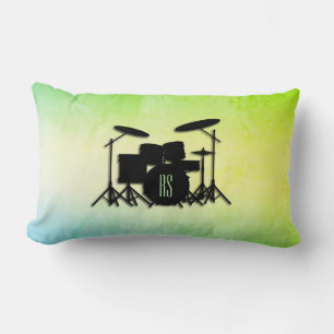 Monogram drumstel groen kussen