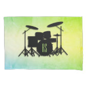 Monogram Drumstel Groen Kussensloop (Voorkant)