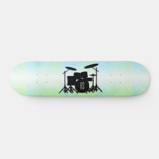 Monogram drumstel groen persoonlijk skateboard (Horizontaal)
