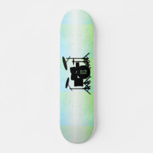 Monogram drumstel groen persoonlijk skateboard