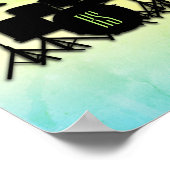 Monogram drumstel groen poster (Hoek)