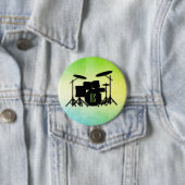 Monogram drumstel groen ronde button 7,6 cm (In situ)